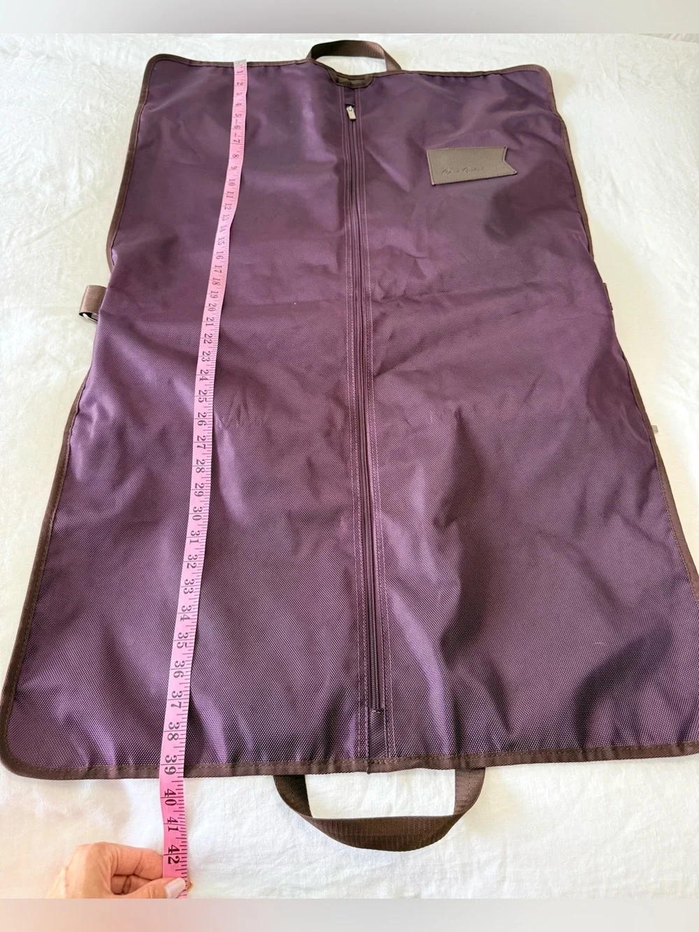 Robert Graham | Maroon Purple Garment Travel Bag Hanging Foldover Zip Pockets